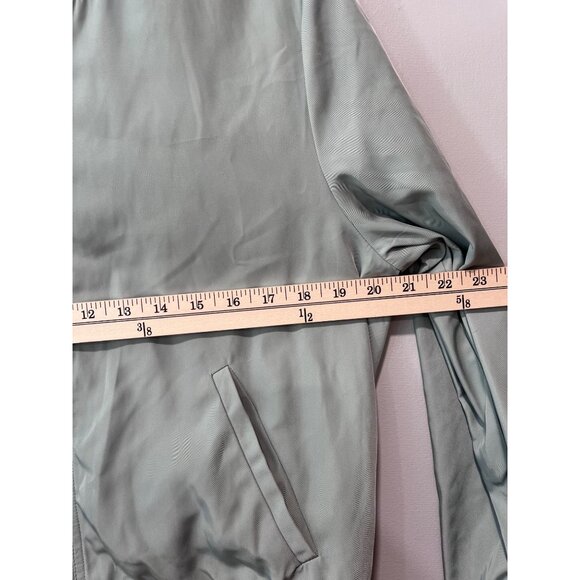 Gap Womens Bomber Jacket Size M Sage Green Zip-Up Front - Picture 3 of 10